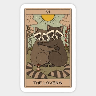 The Lovers - Raccoons Tarot Sticker